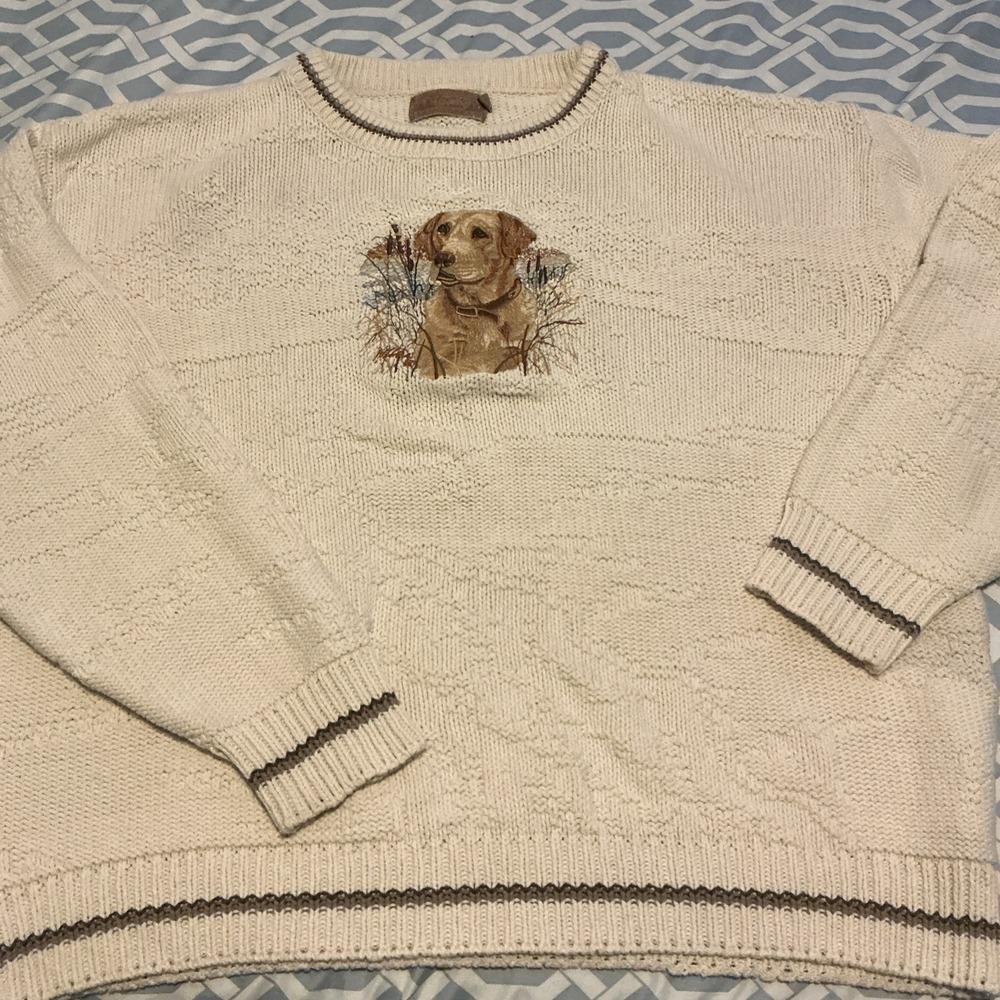 Vintage Shenandoah Embroidered  Lab Sweater Mens XL USA